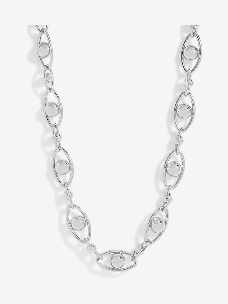 Jon Richard Silver Tone Polished Orb Chain Necklace - Image 1 of 3