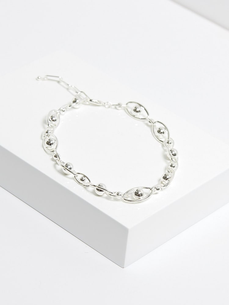 Jon Richard Silver Tone Polished Orb Chain Necklace - Image 3 of 3