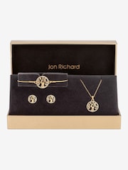 Jon Richard Gold Tone Crystal Tree Of Life Trio Set - Image 1 of 3