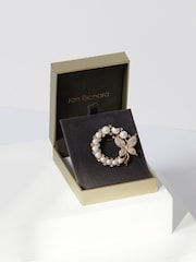 Jon Richard Gold Pearl Butterfly Wreath Brooch Gift Boxes - Image 2 of 4