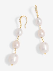 Jon Richard Gold Tone Semi Precious Drop Earrings - Image 1 of 3