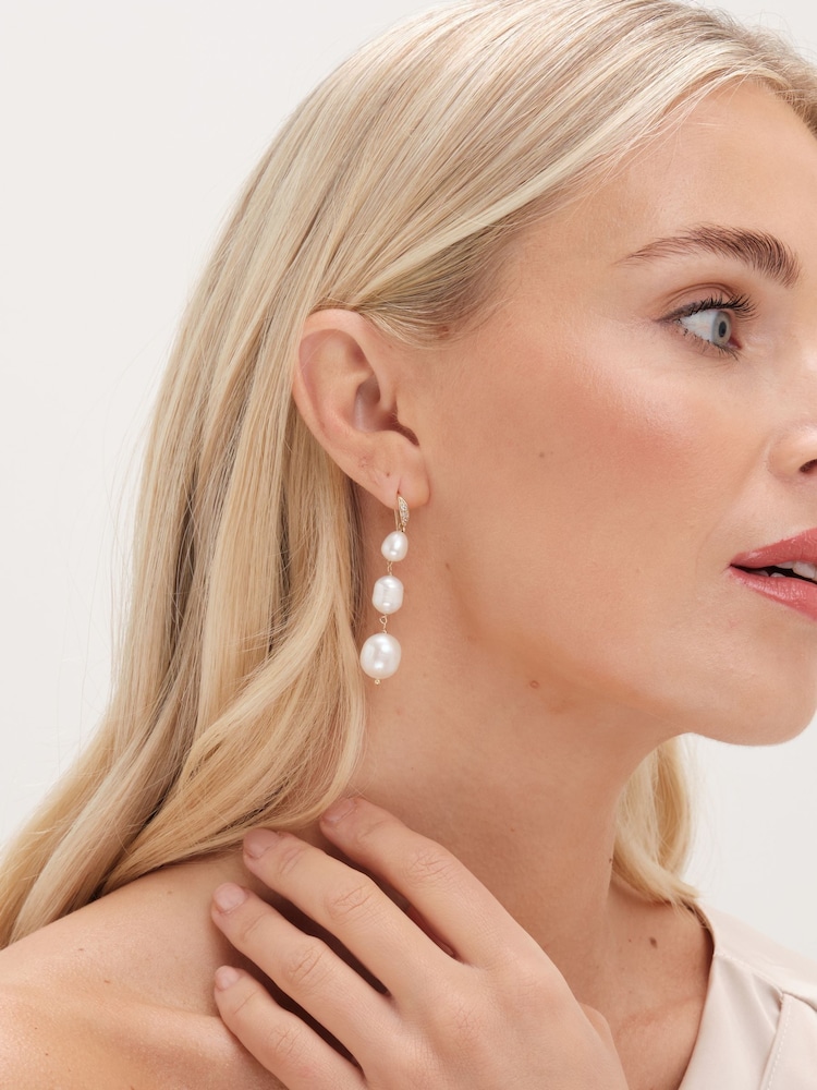 Jon Richard Gold Tone Semi Precious Drop Earrings - Image 3 of 3