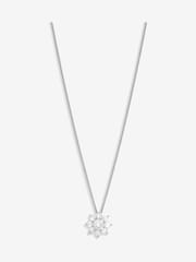 Jon Richard Silver Tone Cubic Zirconia Crystal Flower Gift Boxed Pendant - Image 2 of 4
