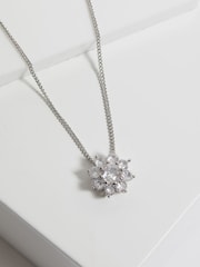 Jon Richard Silver Tone Cubic Zirconia Crystal Flower Gift Boxed Pendant - Image 4 of 4