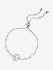 Jon Richard Silver Tone Cubic Zirconia Micro Pave Oval Toggle Gift Boxed Bracelet - Image 2 of 3