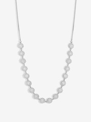 Jon Richard Silver Tone Cubic Flower Adjustable Mini Necklace - Image 1 of 4