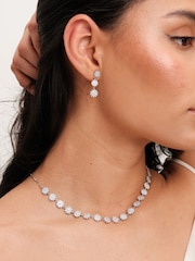 Jon Richard Silver Tone Cubic Flower Adjustable Mini Necklace - Image 4 of 4