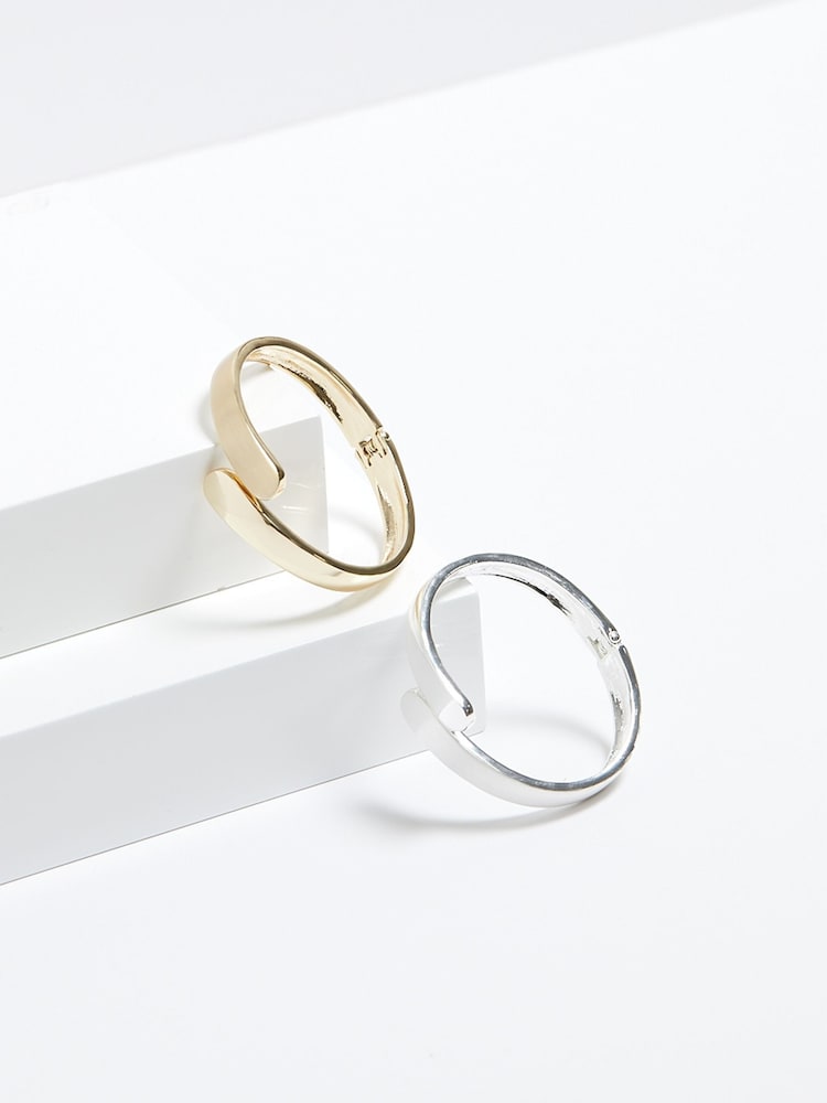 Jon Richard Silver Tone Polished Satin Open Hinge Bangle - Image 3 of 3