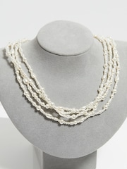 Jon Richard Gold Tone Semi Precious Multi Row Twisted Necklace - Image 2 of 3