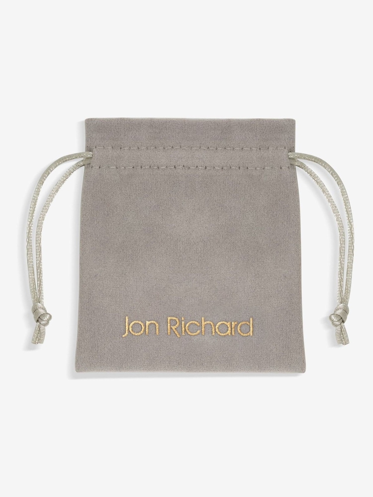 Jon Richard Gold Tone Cubic Zirconia Leaf Print Necklace - Image 5 of 5