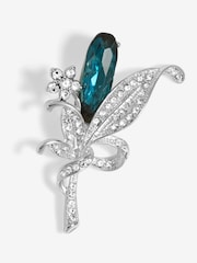 Jon Richard Silver Tone Blue Floral Gift Boxed Brooch - Image 2 of 4