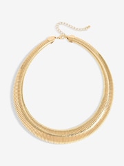 Jon Richard Gold Tone Statement Omega Necklace - Image 1 of 3