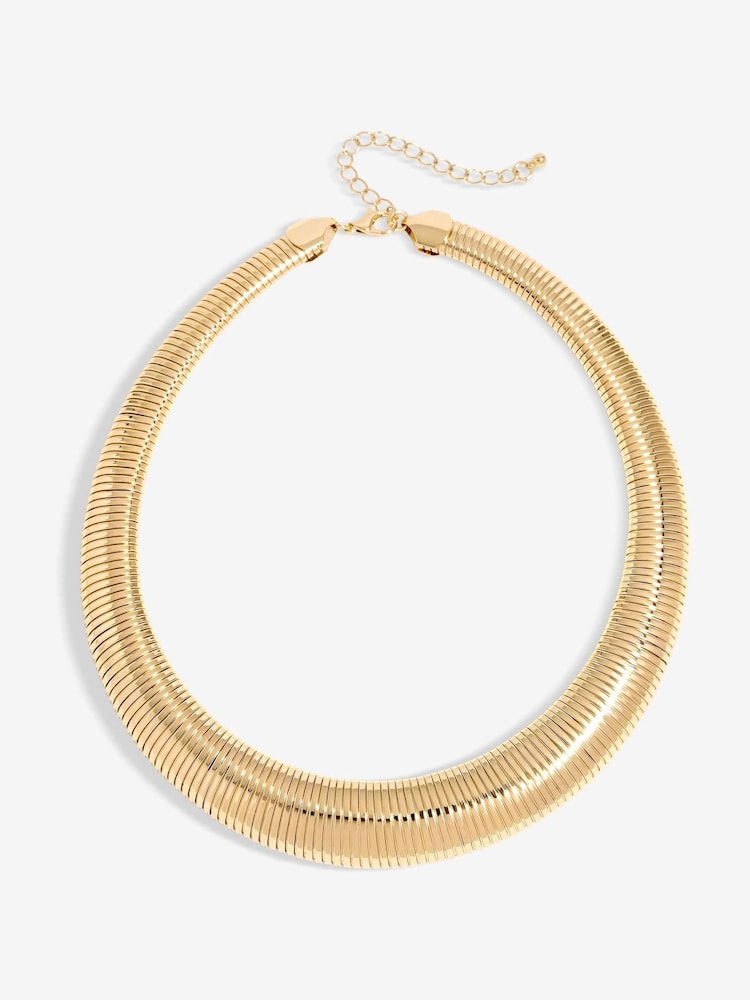 Jon Richard Gold Tone Statement Omega Necklace - Image 1 of 3