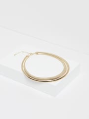 Jon Richard Gold Tone Statement Omega Necklace - Image 2 of 3