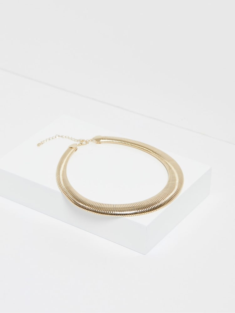 Jon Richard Gold Tone Statement Omega Necklace - Image 2 of 3