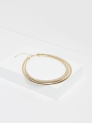Jon Richard Gold Tone Statement Omega Necklace - Image 3 of 3