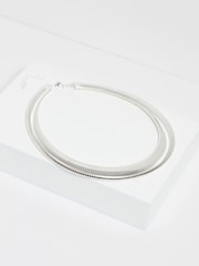 Jon Richard Silver Tone Statement Omega Necklace - Image 1 of 1