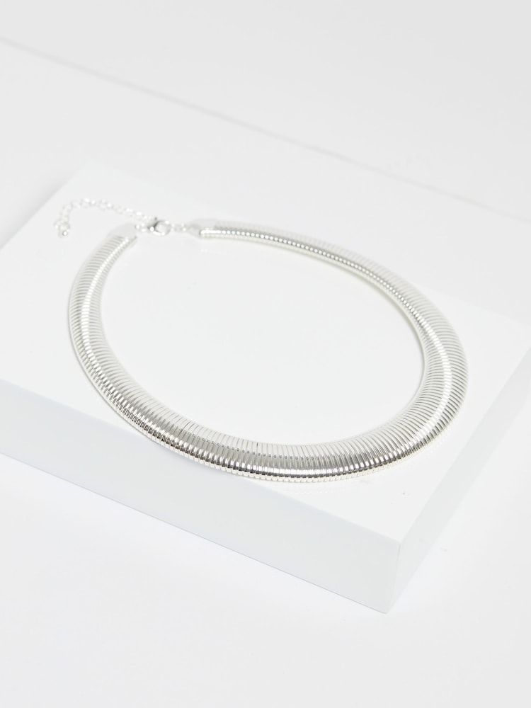Jon Richard Silver Tone Statement Omega Necklace - Image 1 of 1