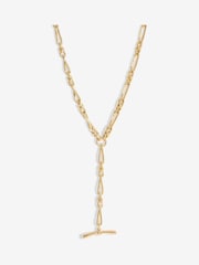 Jon Richard Gold Tone T Bar Necklace - Image 1 of 3