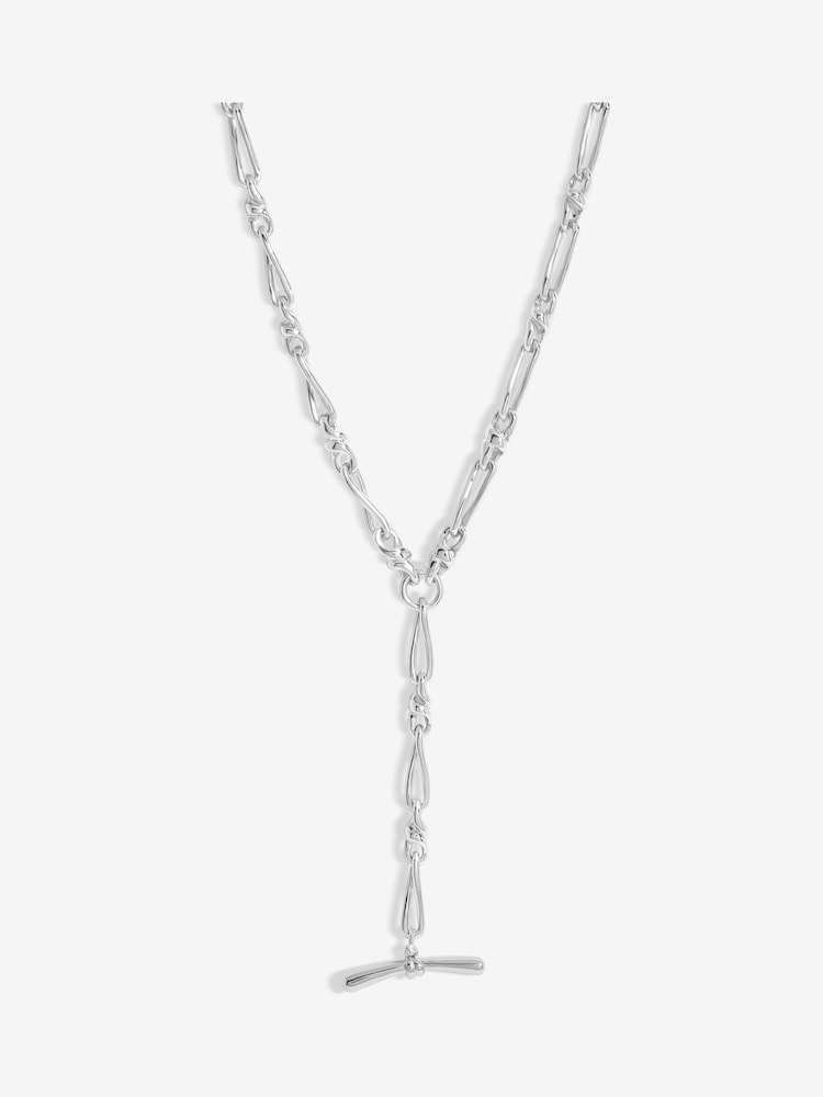 Jon Richard Silver Tone T Bar Necklace - Image 1 of 3