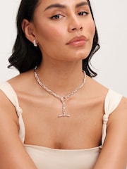 Jon Richard Silver Tone T Bar Necklace - Image 2 of 3