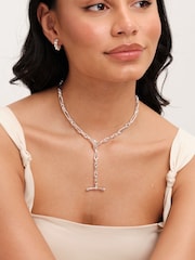 Jon Richard Silver Tone T Bar Necklace - Image 3 of 3