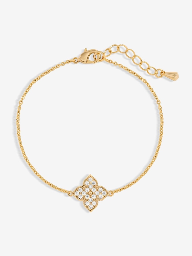 Jon Richard Gold Tone Clover Bracelet - Image 1 of 3