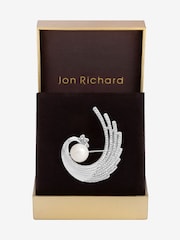 Jon Richard Silver Crystal And Swirl Pearl Brooch Gift Boxes - Image 1 of 2