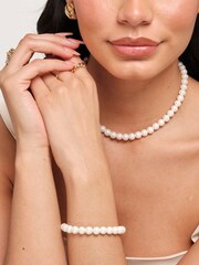 Jon Richard White Magnetic Pearl Bracelet - Image 2 of 3