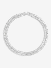 Jon Richard Crystal Double Tennis Bracelet - Imagen 1 de 3