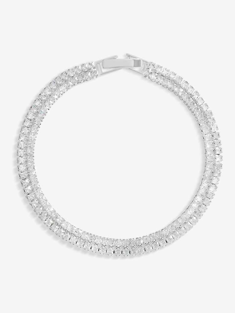Jon Richard Crystal Double Tennis Bracelet - Imagen 1 de 3