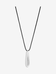 Jon Richard Silver Tone Teardrop Cord Necklace - Image 1 of 1