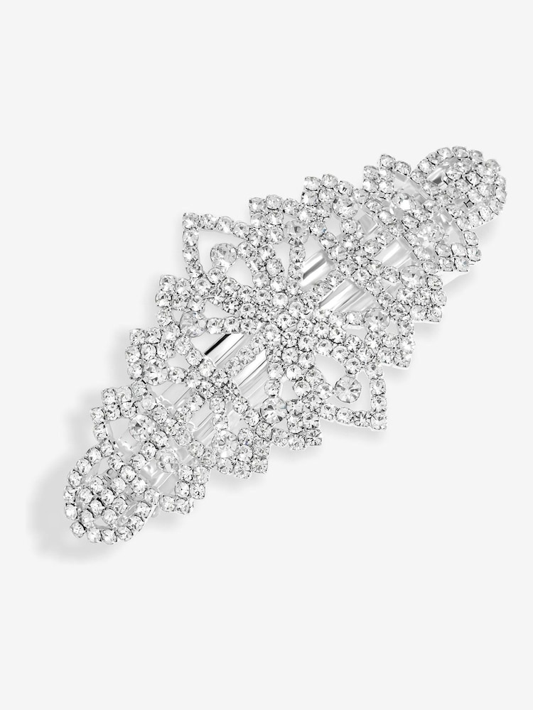 Jon Richard Silver Crystal Diamante Barette - Image 1 of 3