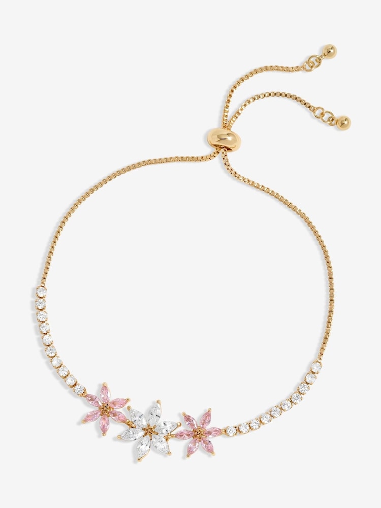 Jon Richard Gold Tone Floral Toggle Bracelet - Image 1 of 1