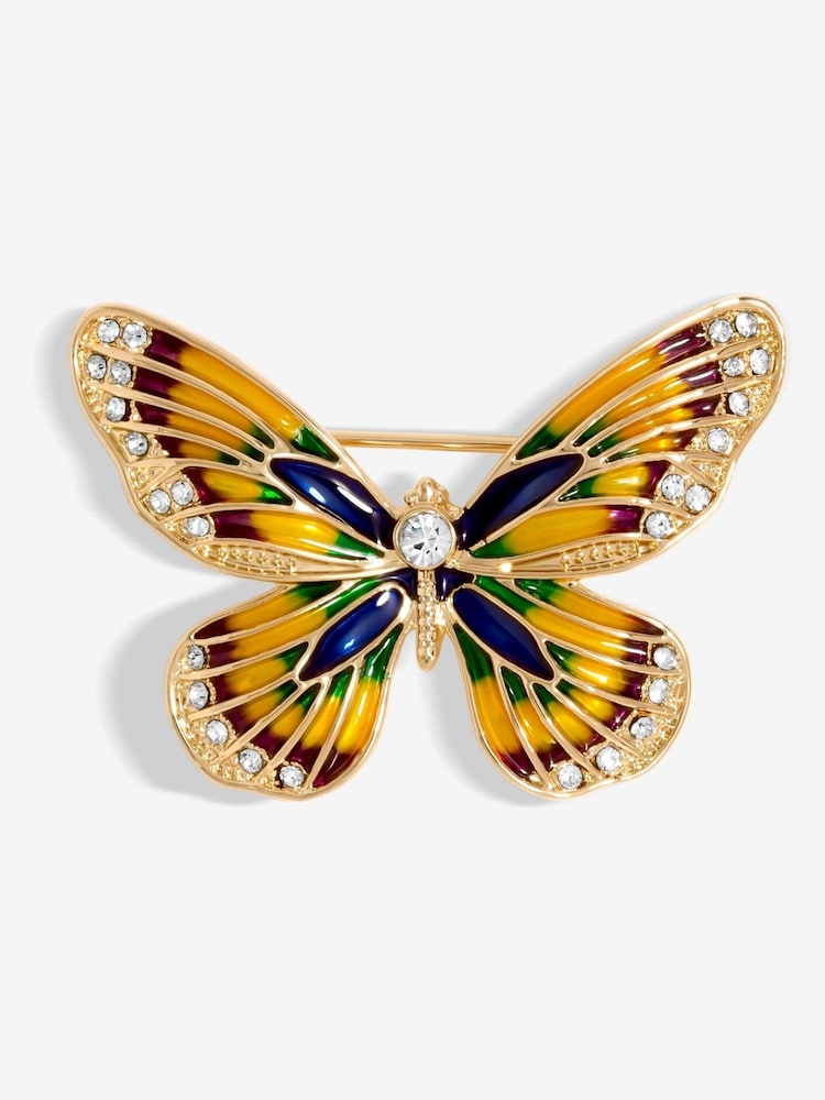 Jon Richard Gold Multicoloured Butterfly Brooch Gift Boxes - Image 2 of 3