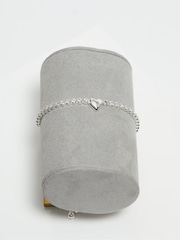 Jon Richard Silver Tone Polished Heart And Crystal Toggle Bracelet - Image 3 of 3