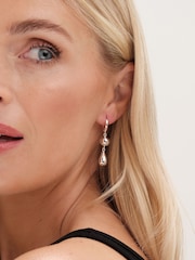 Jon Richard Silver Tone Orb And Teardrop Polished Earrings - Image 2 of 2