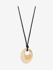 Jon Richard Open Polished Drop Cord Necklace - Imagen 1 de 3