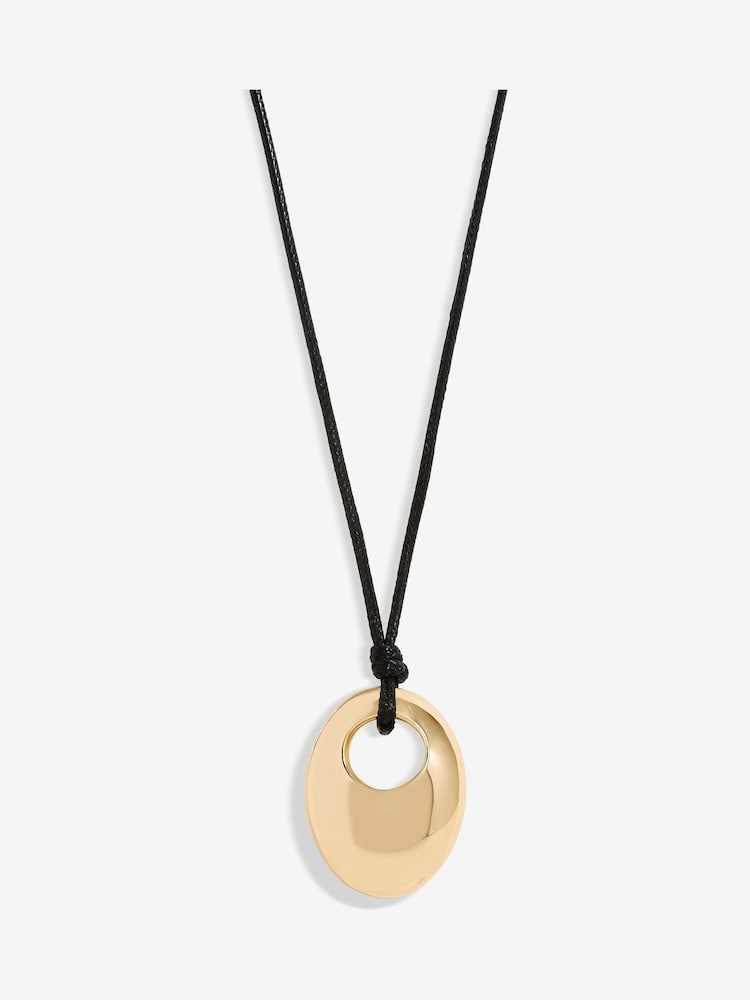 Jon Richard Open Polished Drop Cord Necklace - Imagen 1 de 3