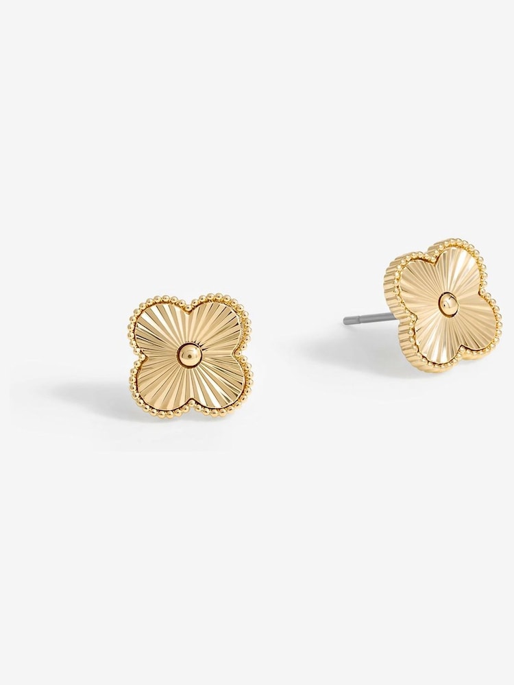Jon Richard Gold Tone Diamond Cut Stud Earrings - Image 1 of 3 Jon Richard Gold Tone Diamond Cut Stud Earrings - Image 1 of 3