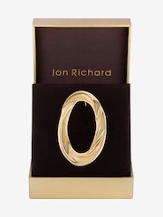 Jon Richard Gold Tone Open Polished Twist Gift Boxed Brooch - Image 1 of 4