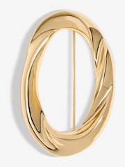 Jon Richard Gold Tone Open Polished Twist Gift Boxed Brooch - Image 2 of 4