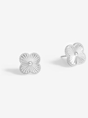 Jon Richard Silver Tone Dimaond Cut Stud Earrings - Image 1 of 2