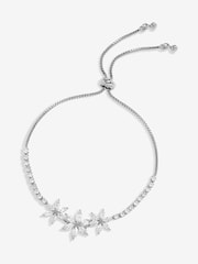 Jon Richard Silver Tone Floral Toggle Bracelet - Image 1 of 3