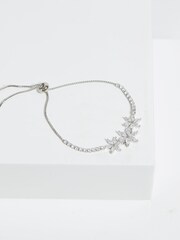 Jon Richard Silver Tone Floral Toggle Bracelet - Image 3 of 3