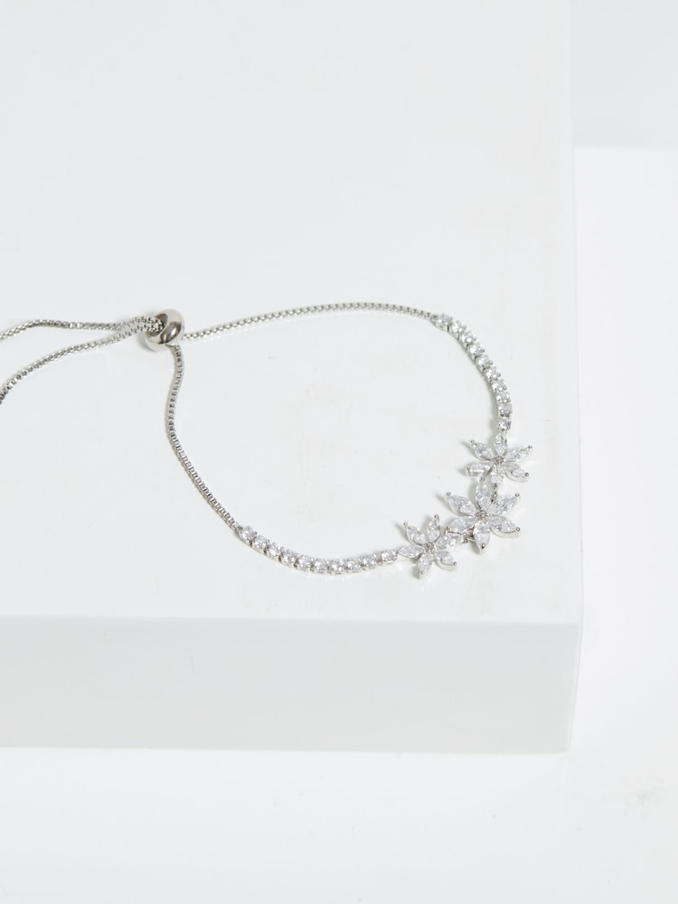 Jon Richard Silver Tone Floral Toggle Bracelet - Image 3 of 3