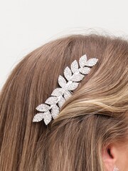Jon Richard Silver Crystal Leaf Comb - Image 2 of 3