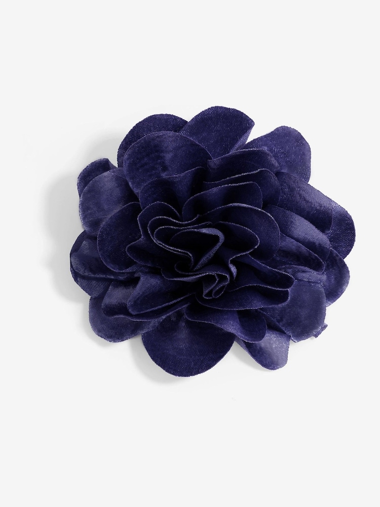 Jon Richard Gold Tone Navy Corsage Brooch - Image 1 of 1