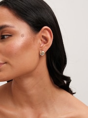 Jon Richard Metallic Two Tone Knot Stud Earrings - Image 3 of 3