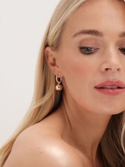 Jon Richard Metallic Two Tone Orb Earrings - Image 3 of 3